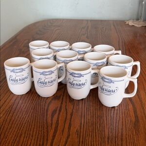 Set of 12 Early Risers cups by PORSGRUND